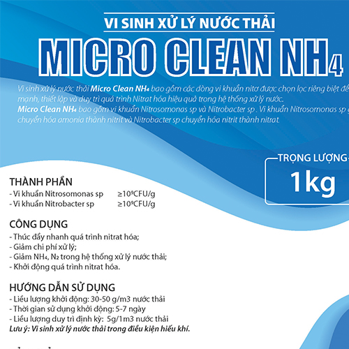 Vi sinh xử lý nước thải Micro Clean NH4